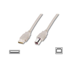 USB 2.0 aansluitkabel type A <--> type B 1.8 m.