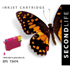 SecondLife compatible inktcartridge Epson 34XL T3473 magenta
