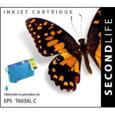 SecondLife compatible inktcartridge Epson 603XL cyaan