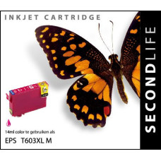 SecondLife compatible inktcartridge Epson 603XL magenta
