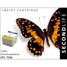 SecondLife compatible inktcartridge Epson T008 kleur