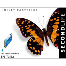 SecondLife compatible inktcartridge Epson T0552 cyaan