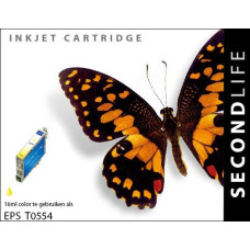 SecondLife compatible inktcartridge Epson T0554 geel