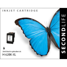 SecondLife compatible inktcartridge HP nr.62XL zwart (C2P05AE)