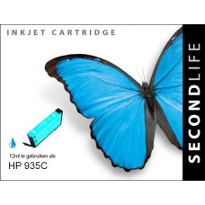SecondLife compatible inktcartridge HP nr.935XL cyaan (C2P24AE)
