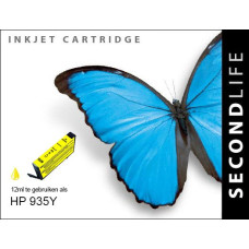 SecondLife compatible inktcartridge HP nr.935XL geel (C2P26AE)