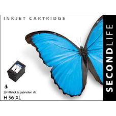 SecondLife compatible inktcartridge HP nr.56 zwart (C6656A)