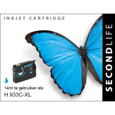 SecondLife compatible inktcartridge HP nr.933XL cyaan (CN054AE)