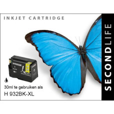 SecondLife compatible inktcartridge HP nr.932XL zwart (CN053AE)