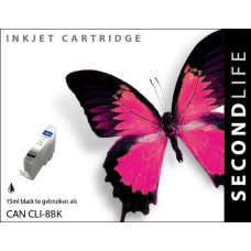 SecondLife compatible inktcartridge Canon Cli-8BK foto-zwart