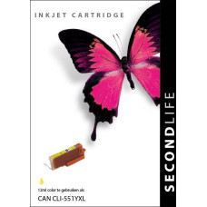 SecondLife compatible inktcartridge Canon CLi-551XLY geel