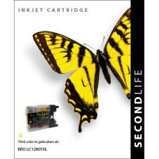 SecondLife compatible inktcartridge Brother LC-1280XLY geel