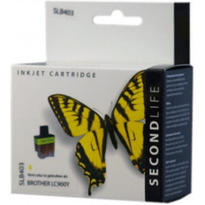 SecondLife compatible inktcartridge Brother LC-900Y geel