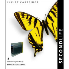 SecondLife compatible inktcartridge Brother LC-970BK / LC-1000BK zwart