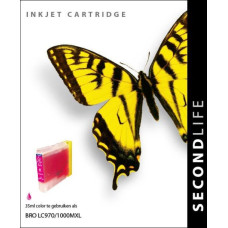 SecondLife compatible inktcartridge Brother LC-970M / LC-1000M magenta