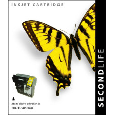SecondLife compatible inktcartridge Brother LC-985BK zwart