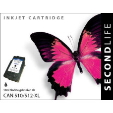 SecondLife compatible inktcartridge Canon PG-510 / PG-512 zwart