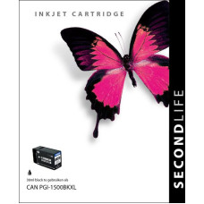 SecondLife compatible inktcartridge Canon PGi-1500XLBK zwart