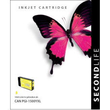 SecondLife compatible inktcartridge Canon PGi-1500XLY geel