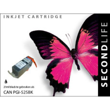 SecondLife compatible inktcartridge Canon PGi-525BK zwart