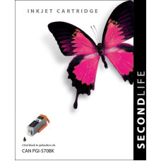 SecondLife compatible inktcartridge Canon PGi-570XLBK zwart